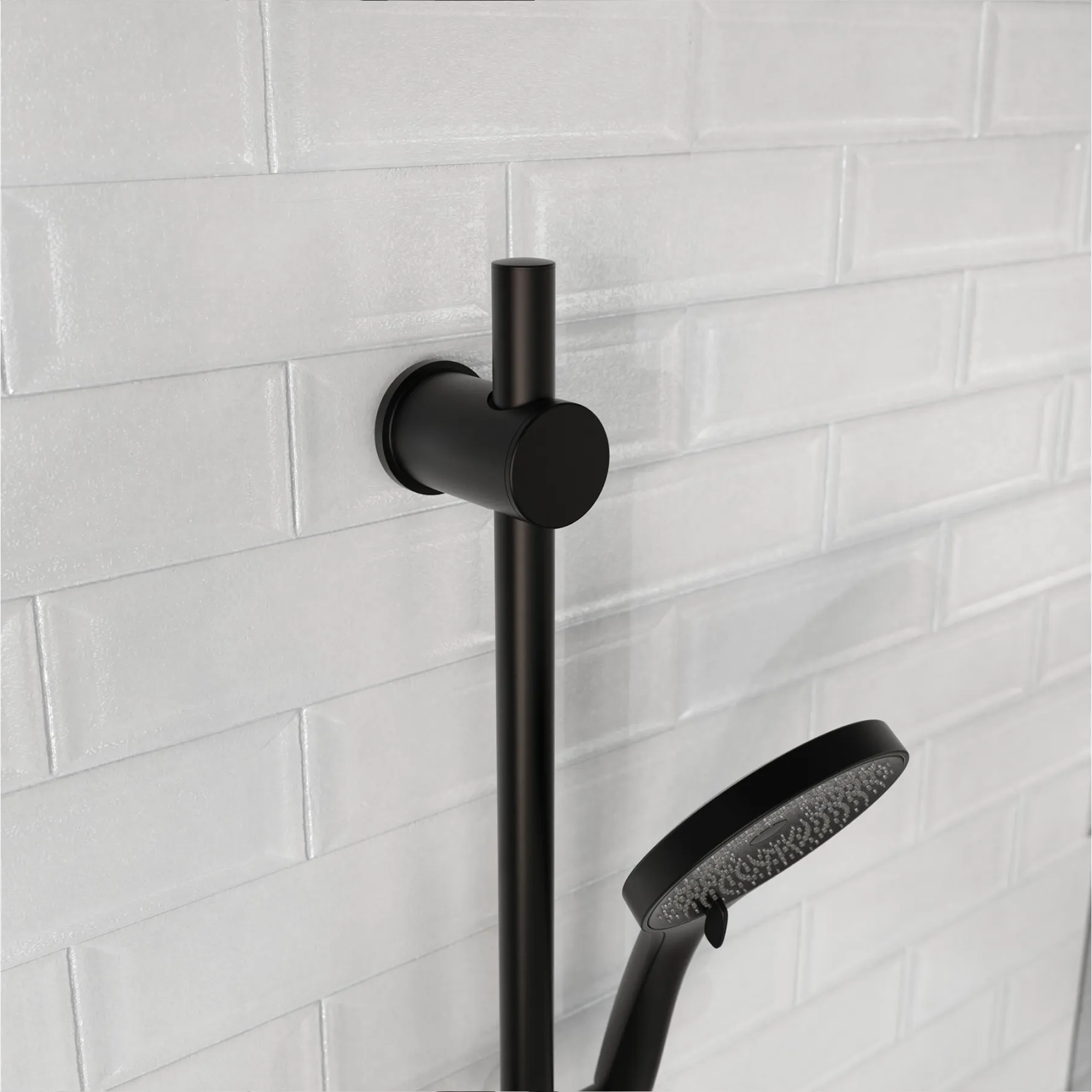 Brausestangenset 'Raven' schwarz matt, 3 Strahlarten