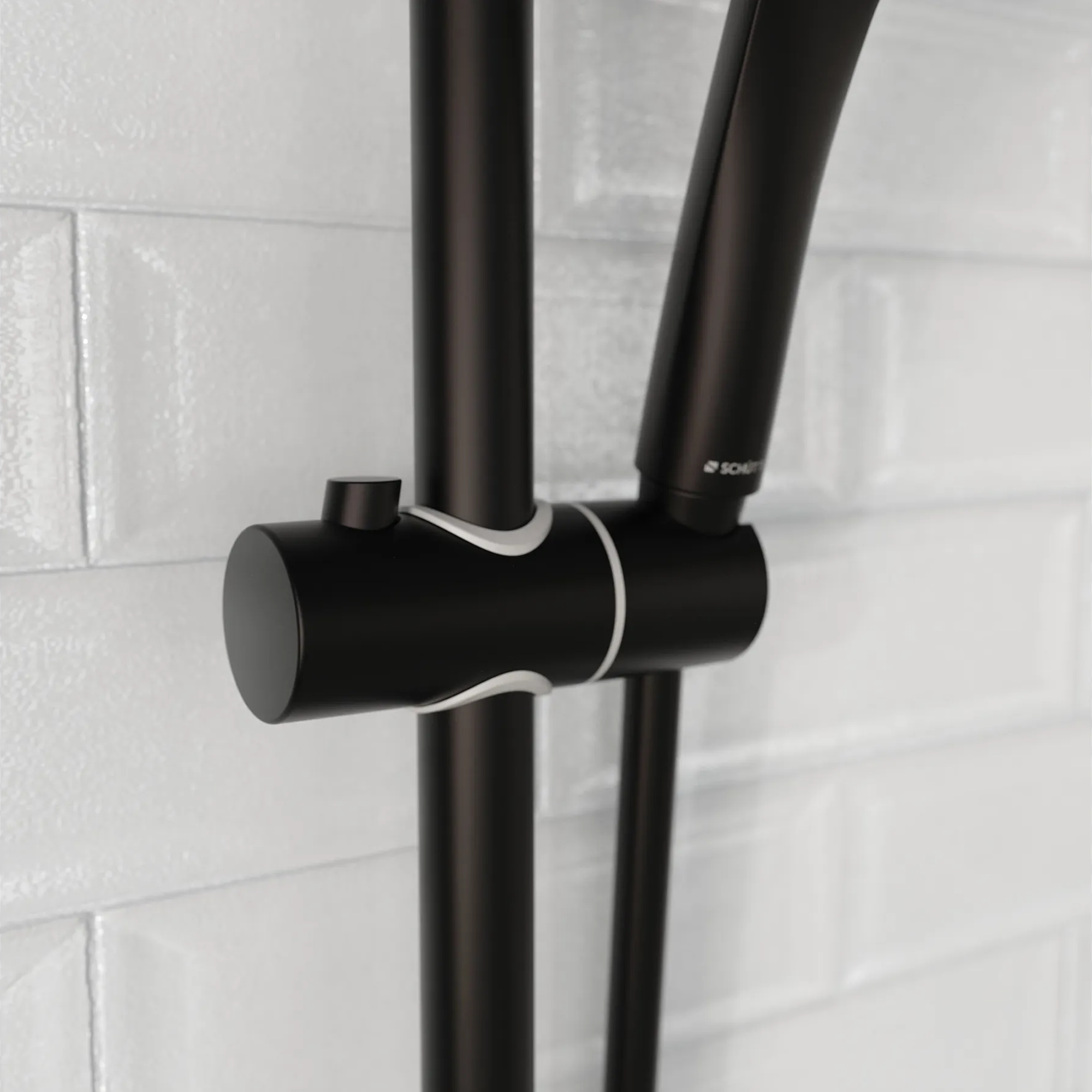 Brausestangenset 'Raven' schwarz matt, 3 Strahlarten