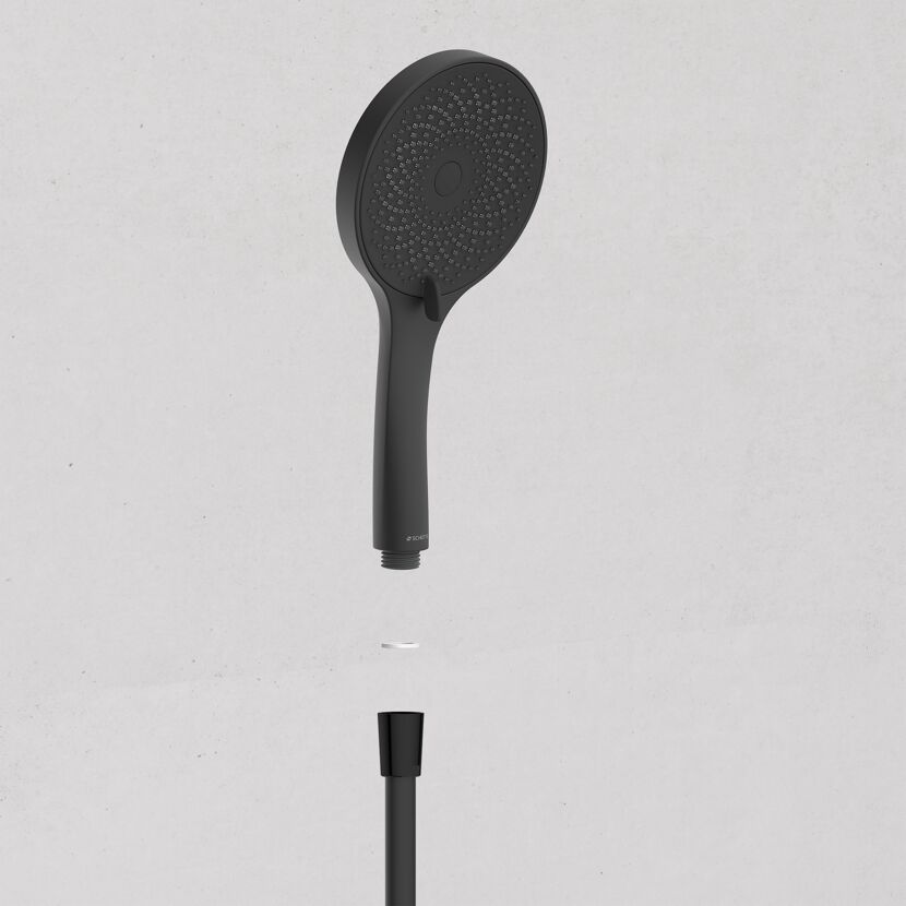 Brausestangenset 'Capri' schwarz matt, 3 Strahlarten