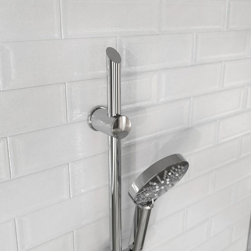 Brausestangenset zum Kleben, verchromt, 3 Strahlarten