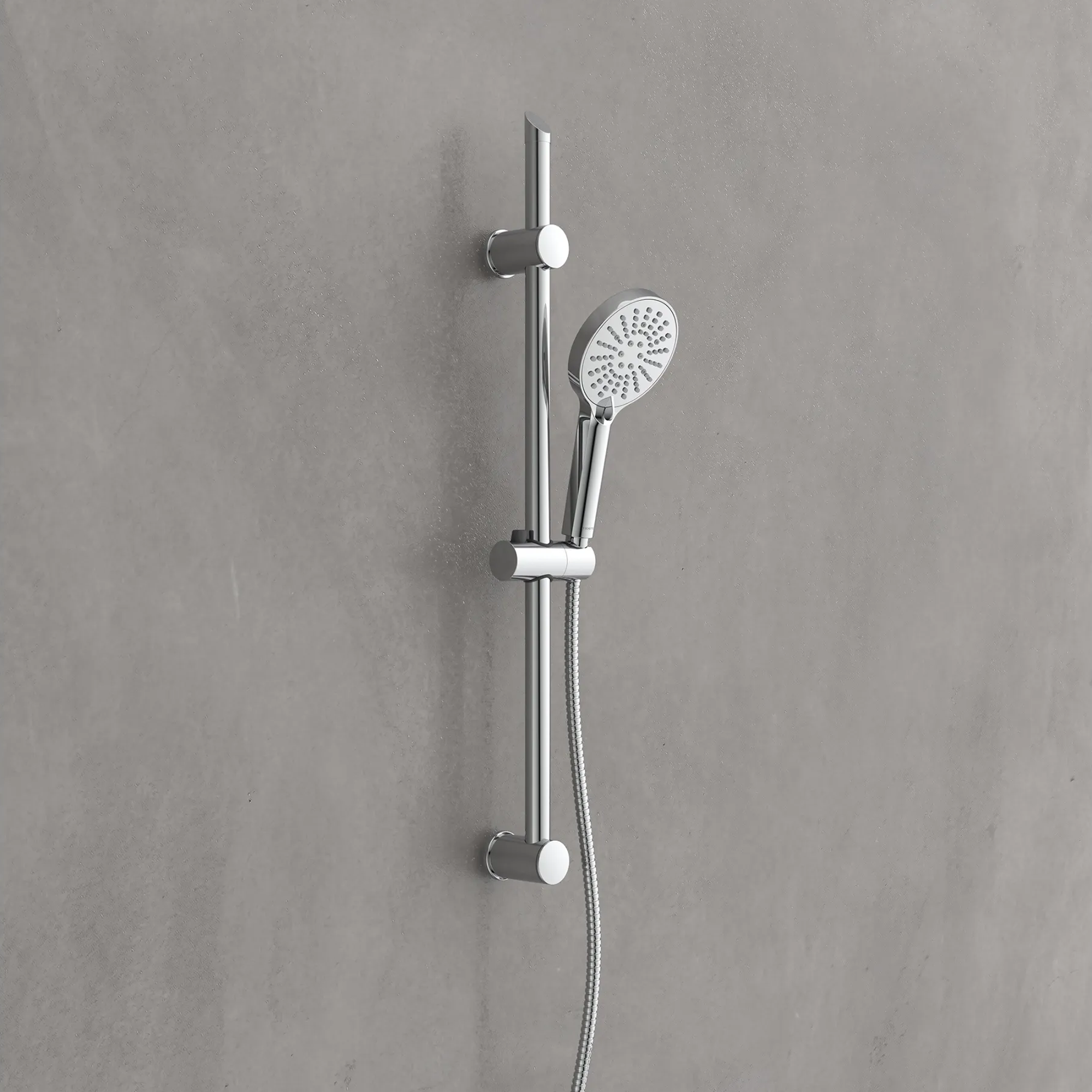 Brausestangenset zum Kleben, verchromt, 3 Strahlarten