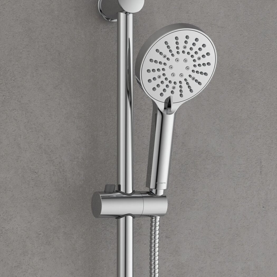 Brausestangenset zum Kleben, verchromt, 3 Strahlarten