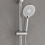 Brausestangenset zum Kleben, verchromt, 3 Strahlarten