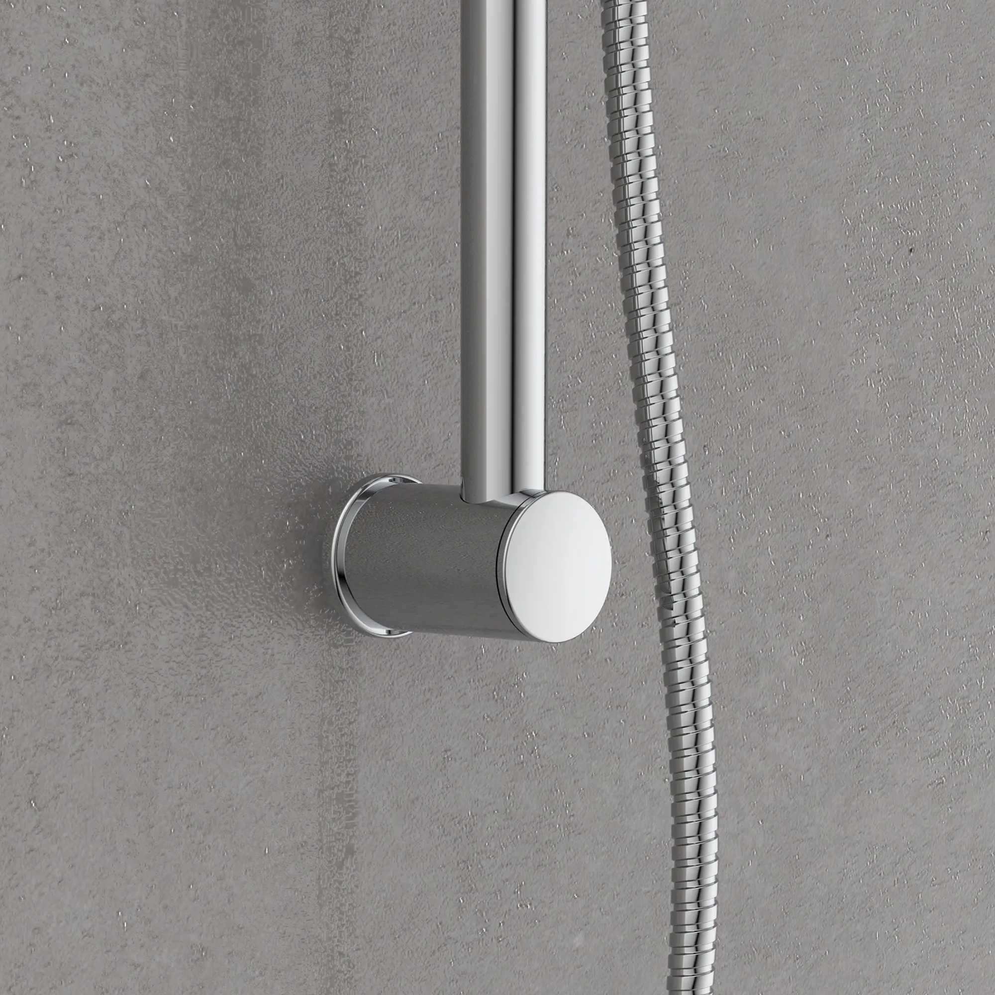 Brausestangenset zum Kleben, verchromt, 3 Strahlarten