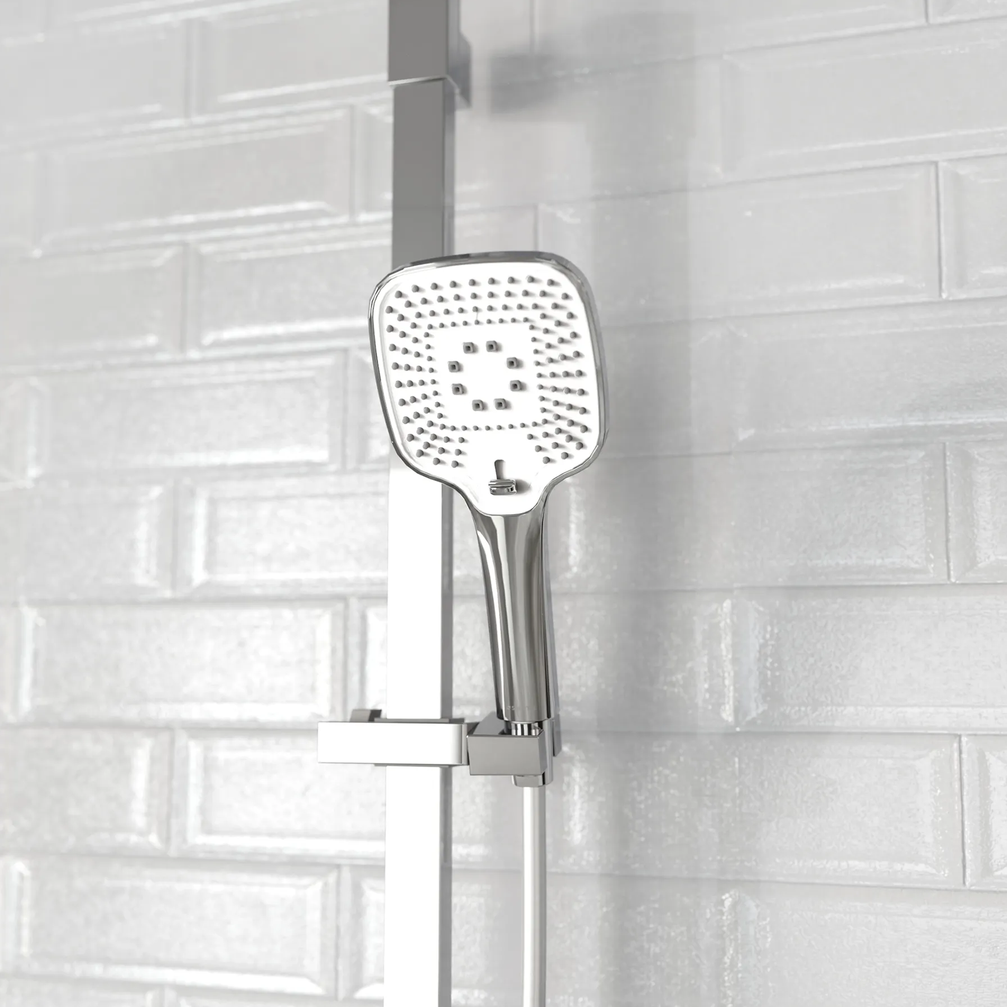 Brausestangenset 'Ravenna' verchromt/weiß, 3 Strahlarten