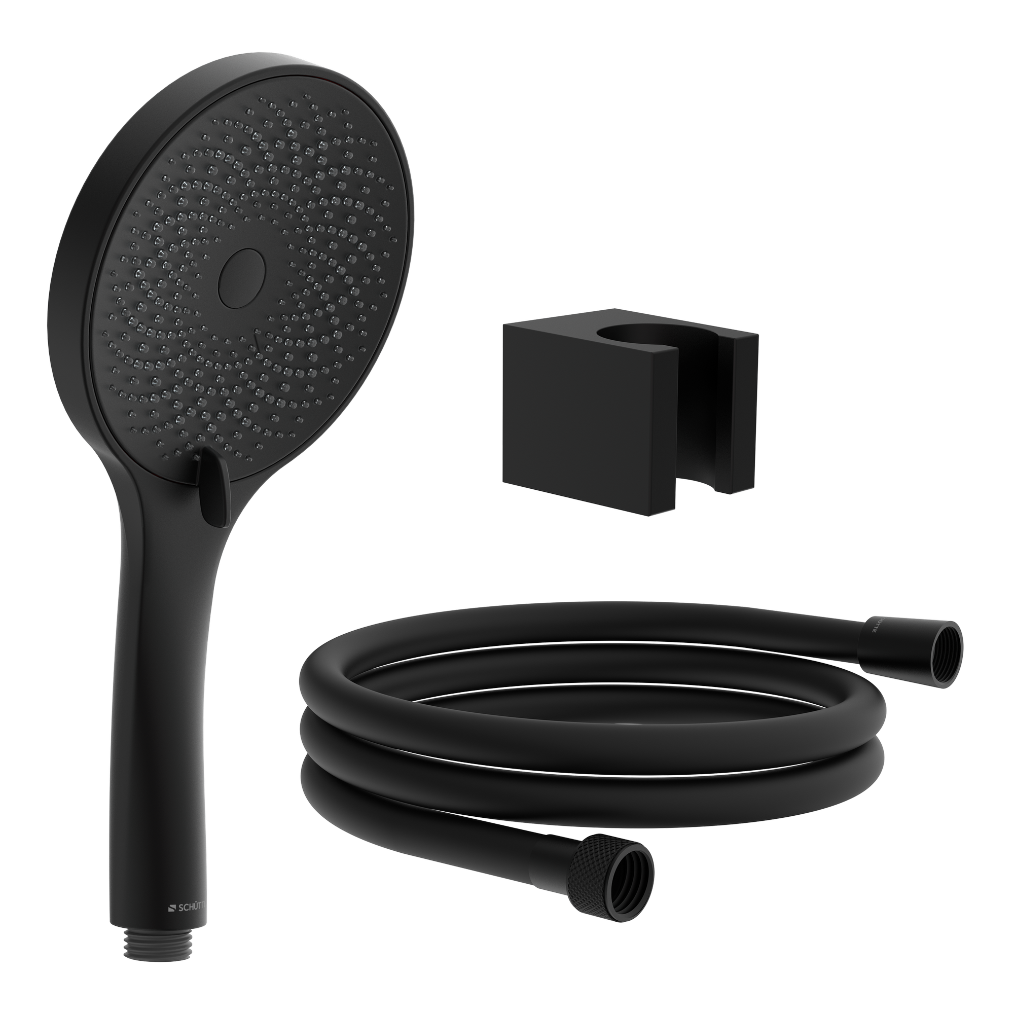 Handbrause 'Raven' schwarz matt Ø 13 cm, 3 Strahlarten