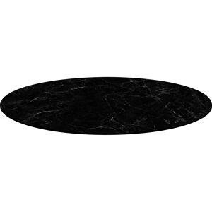 Tischplatte marmoroptik/schwarz Ø 60 cm