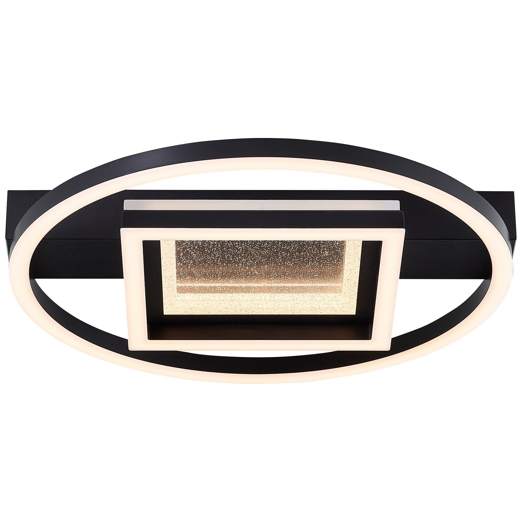 LED-Deckenleuchte 'Queens' schwarz Ø 37 cm 3500 lm