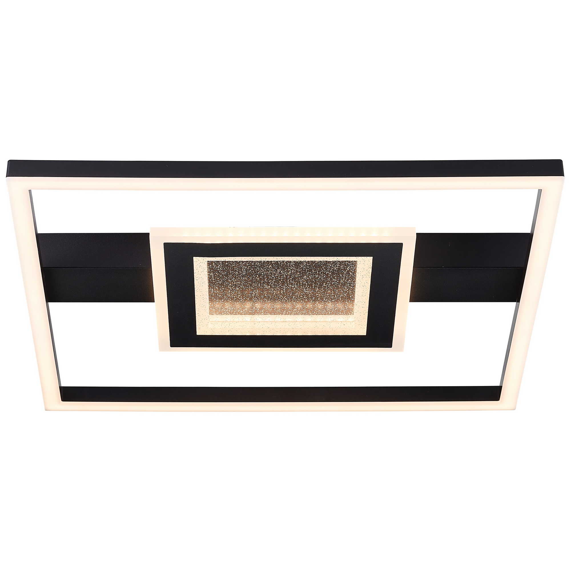 LED-Deckenleuchte 'Queens' schwarz 37,5 x 37,5 cm 3500 lm