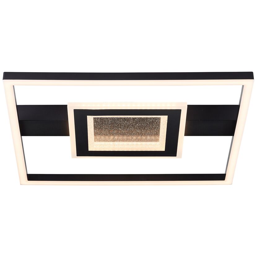 LED-Deckenleuchte 'Queens' schwarz 37,5 x 37,5 cm 3500 lm