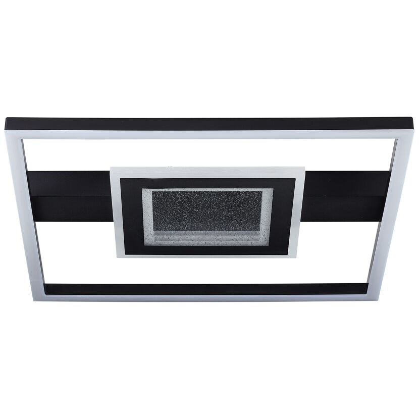 LED-Deckenleuchte 'Queens' schwarz 37,5 x 37,5 cm 3500 lm
