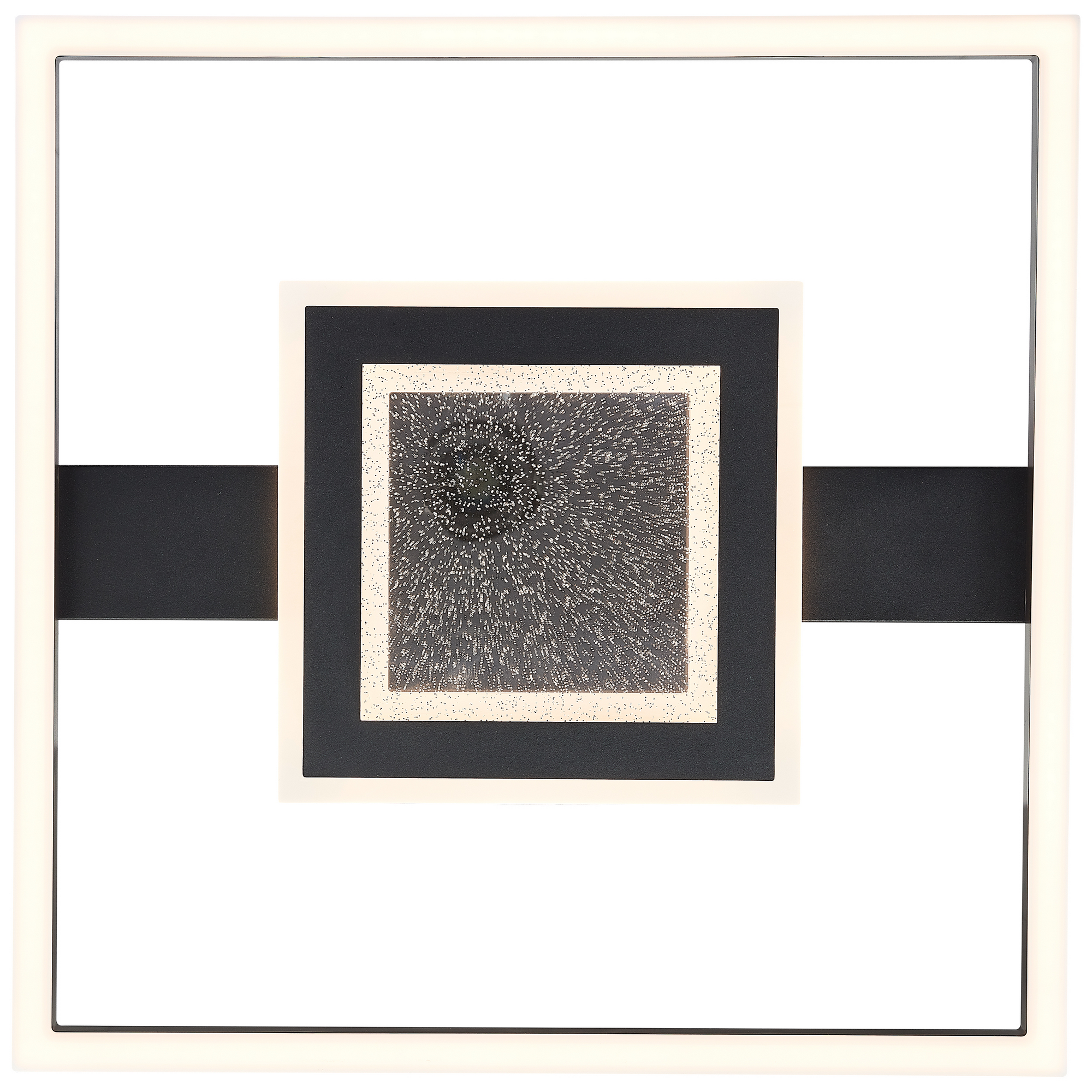 LED-Deckenleuchte 'Queens' schwarz 37,5 x 37,5 cm 3500 lm