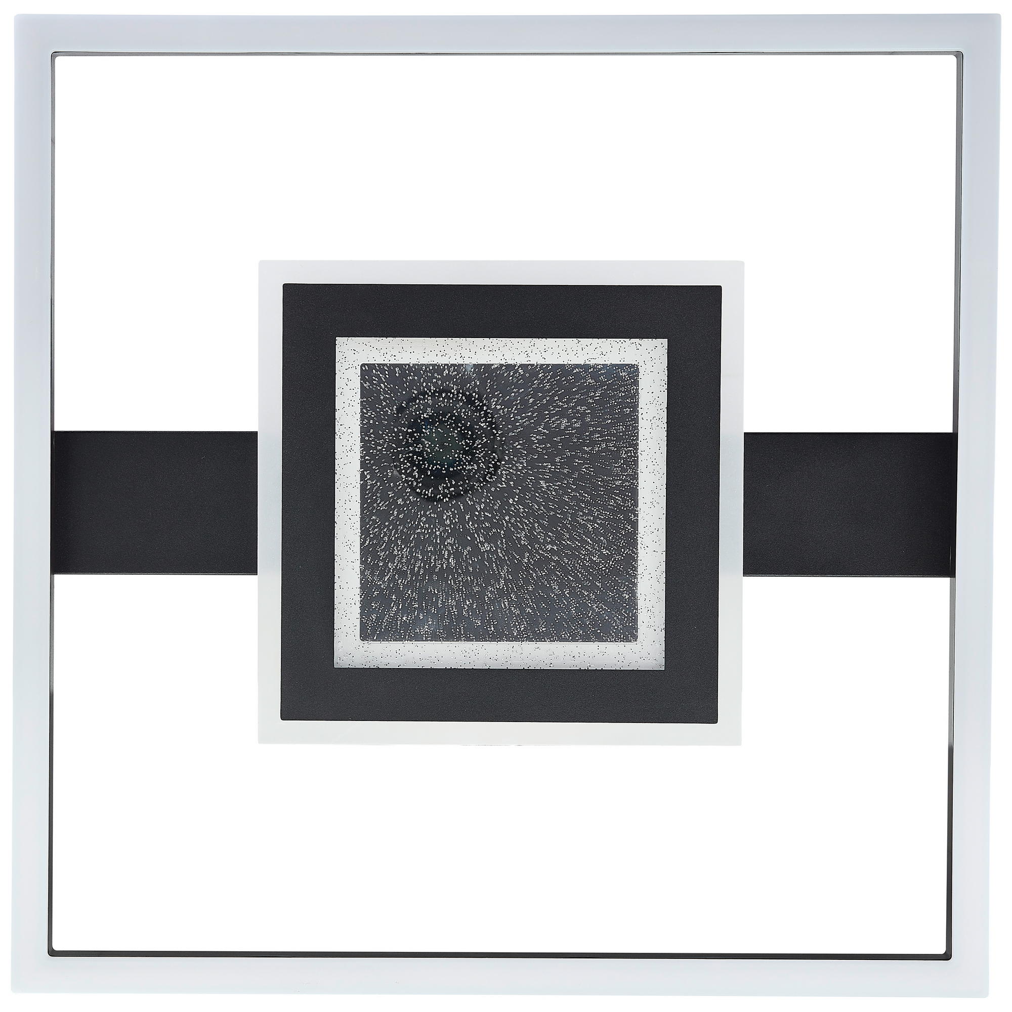 LED-Deckenleuchte 'Queens' schwarz 37,5 x 37,5 cm 3500 lm