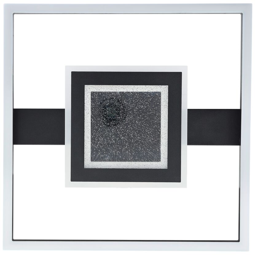 LED-Deckenleuchte 'Queens' schwarz 37,5 x 37,5 cm 3500 lm