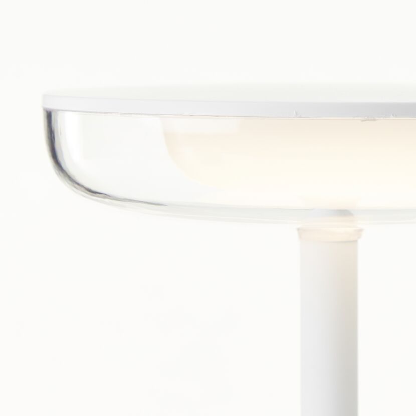 Akku-Tischlampe 'Nevio' 2 W warmweiß weiß