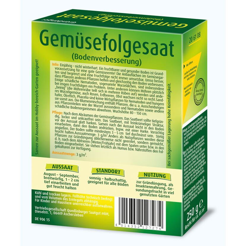 Gemüsefolgesaat Gründünger 250 g