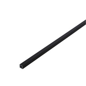 Quadratrohr 'combitech' Aluminium schwarz 23,5 x 1,5 mm