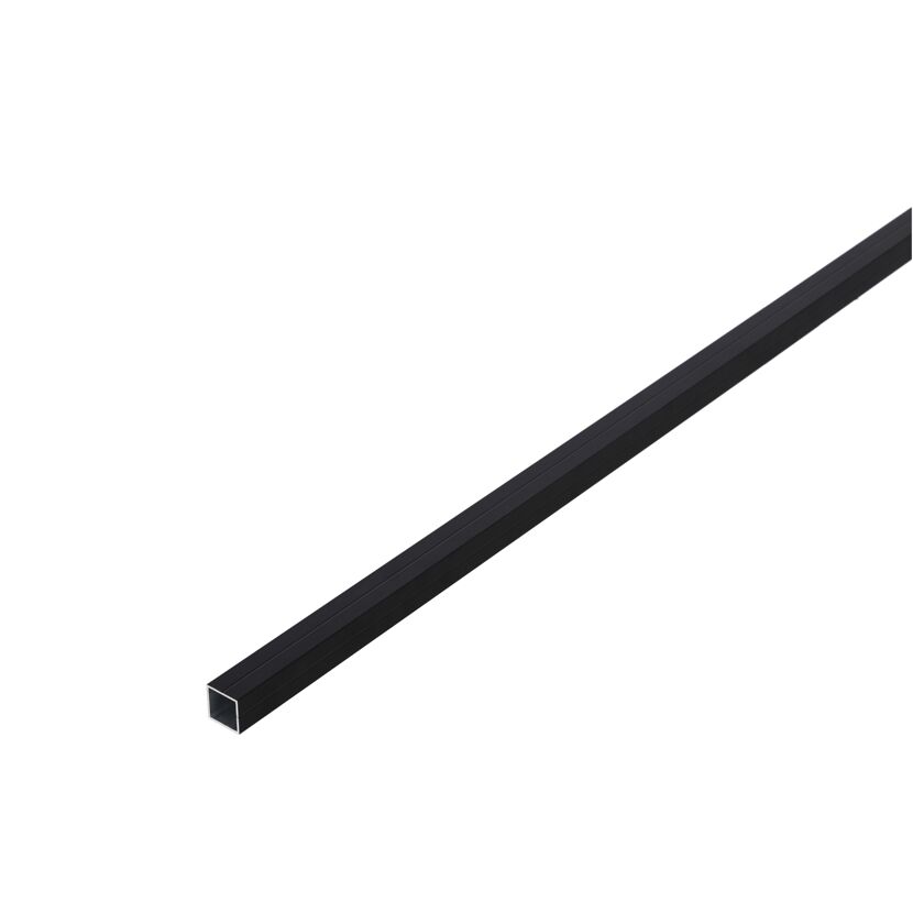 Quadratrohr 'combitech' Aluminium schwarz 23,5 x 1,5 mm