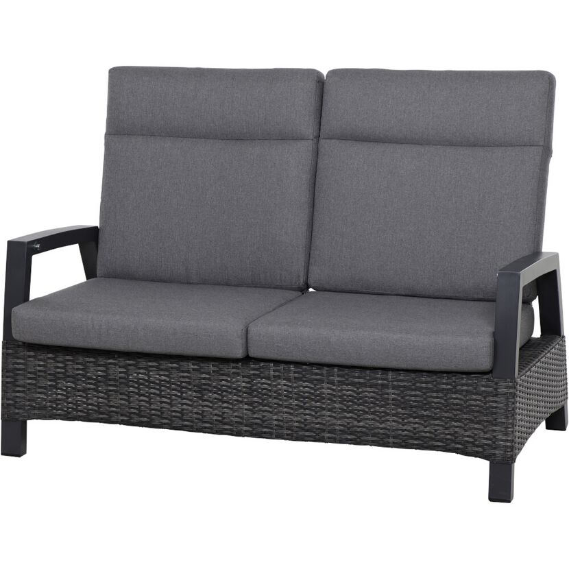 Loungemöbelset 'Taranto' für 4 Personen Polyethylengeflecht/Aluminium