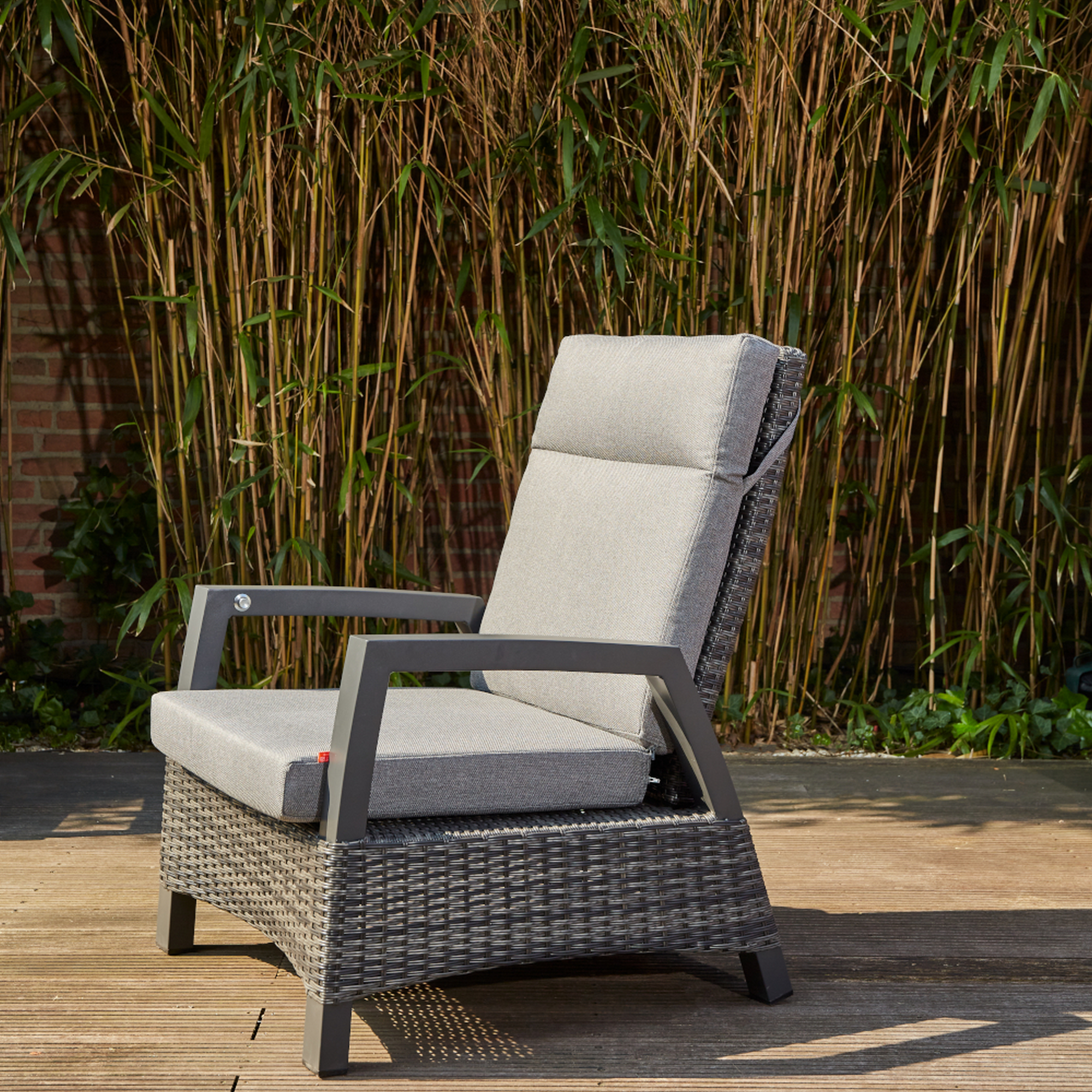 Lounge-Set 'Taranto' blau-grau 4-teilig