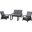 Lounge-Set 'Taranto' blau-grau 4-teilig