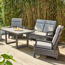 Lounge-Set 'Taranto' blau-grau 4-teilig