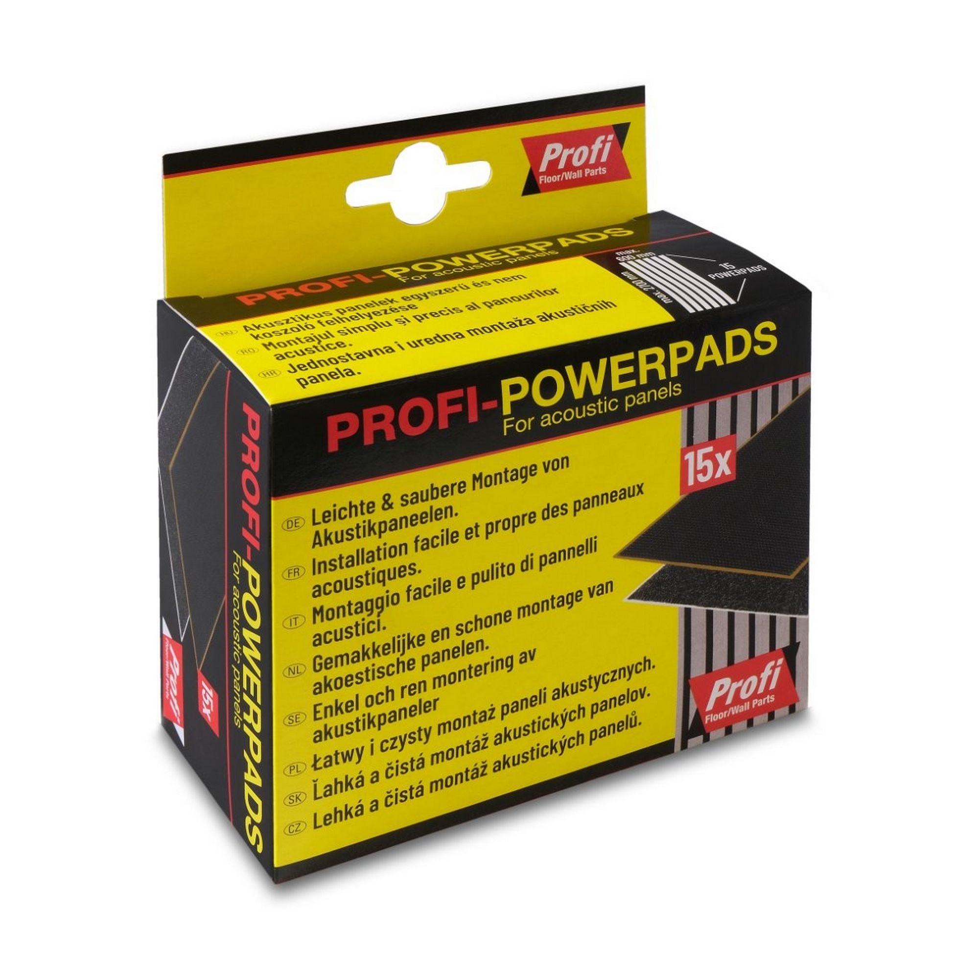 Profi-Powerpads zur Montage von Akustikpaneelen