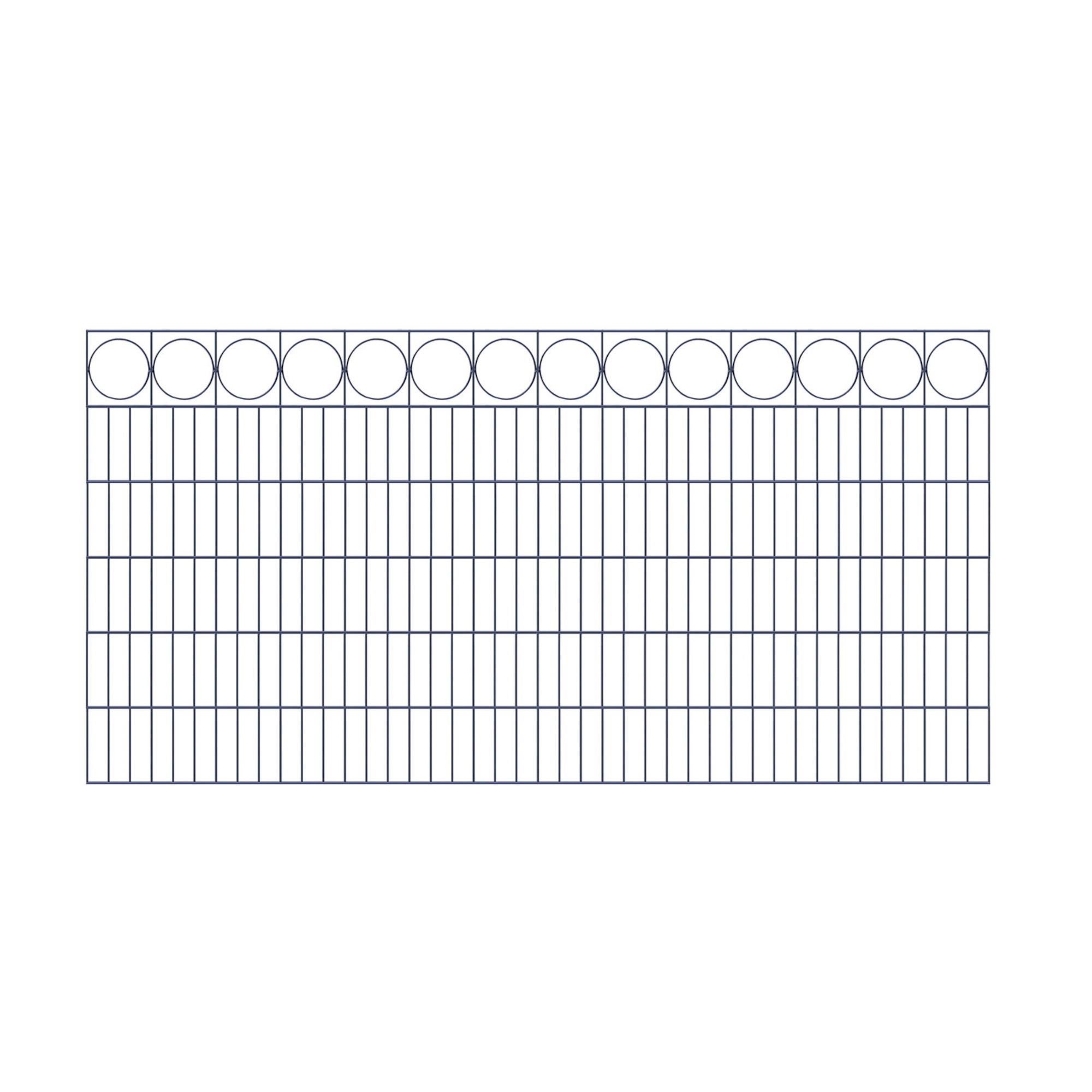 Doppelstabmatte 'Exclusive' anthrazit 210 x 120 cm, mit Ringdekor