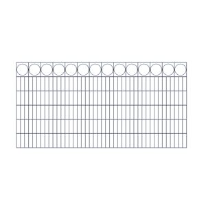 Doppelstabmatte 'Exclusive' anthrazit 210 x 120 cm, mit Ringdekor