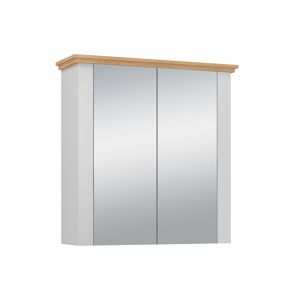 Spiegelschrank 'Sylt' hellgrau, eichefarben 69,6 x 71,8 x 24 cm