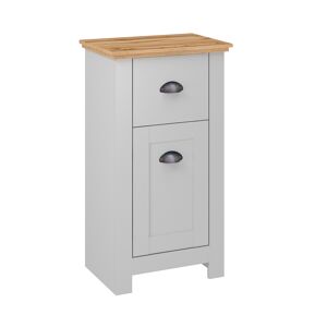 Beistellschrank 'Sylt' hellgrau, eichefarben 46,6 x 84 x 33 cm
