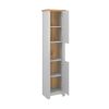 Hochschrank 'Sylt' hellgrau, eichefarben 46,6 x 191 x 33 cm