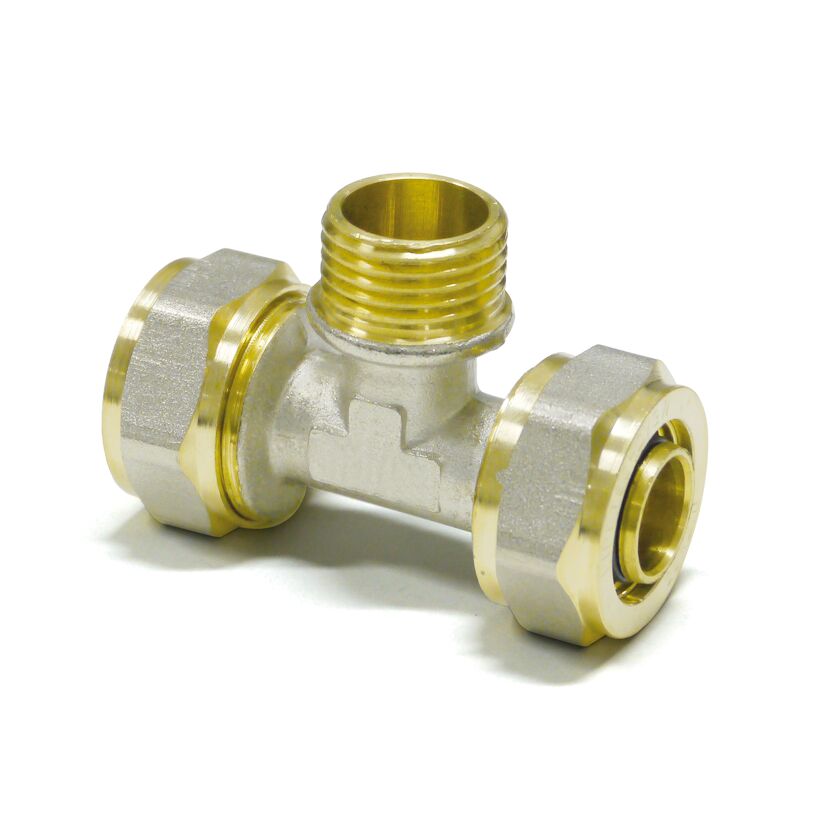 T-Stück Ø 16 x 2,0 mm 1/2'' AG