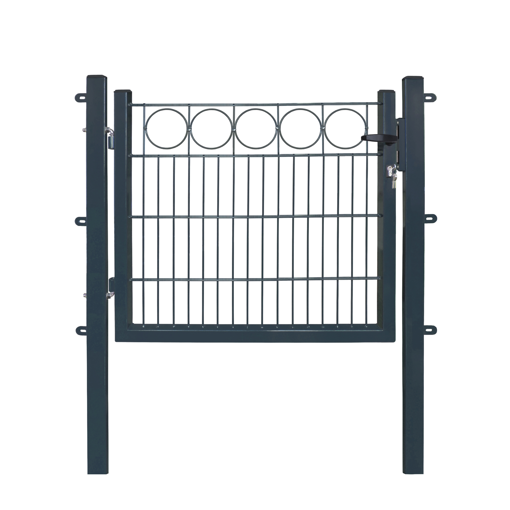 Gartentor 'Exclusive' anthrazit 100 x 80 cm, mit Ringdekor