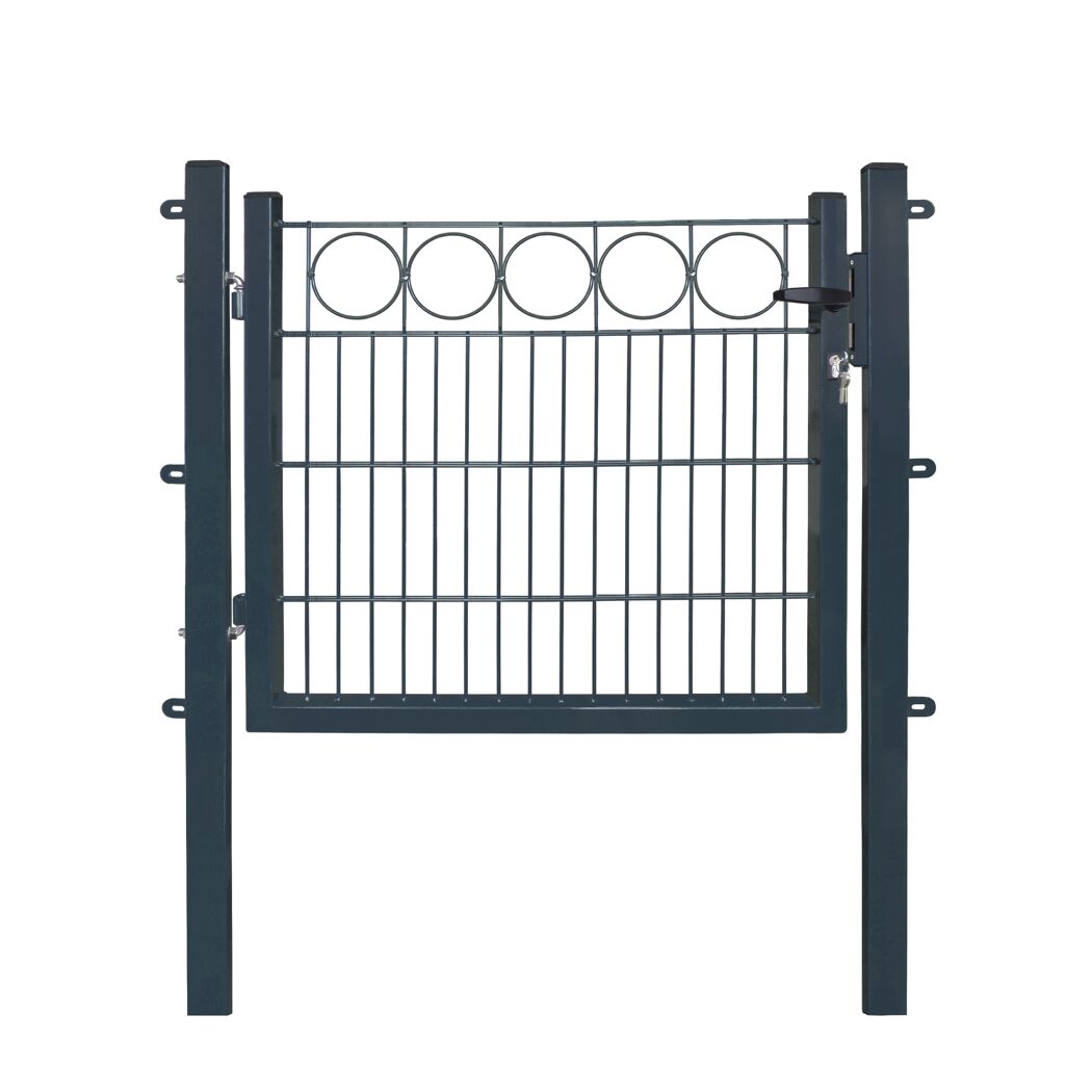 Gartentor 'Exclusive' anthrazit 100 x 80 cm, mit Ringdekor