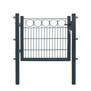 Gartentor 'Exclusive' anthrazit 100 x 80 cm, mit Ringdekor