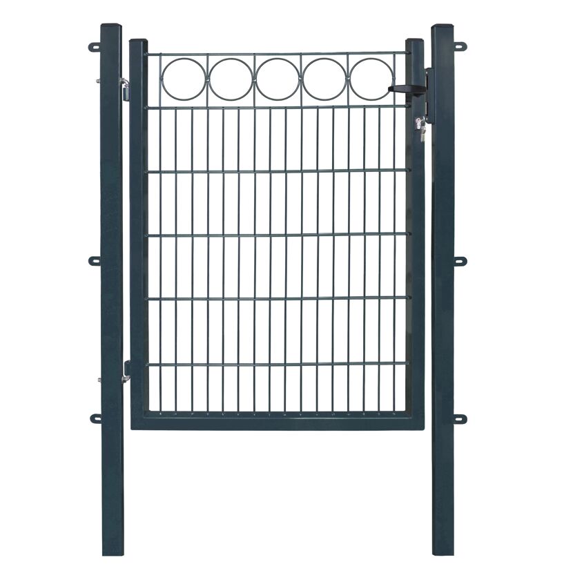 Gartentor 'Exclusive' anthrazit 100 x 120 cm, mit Ringdekor