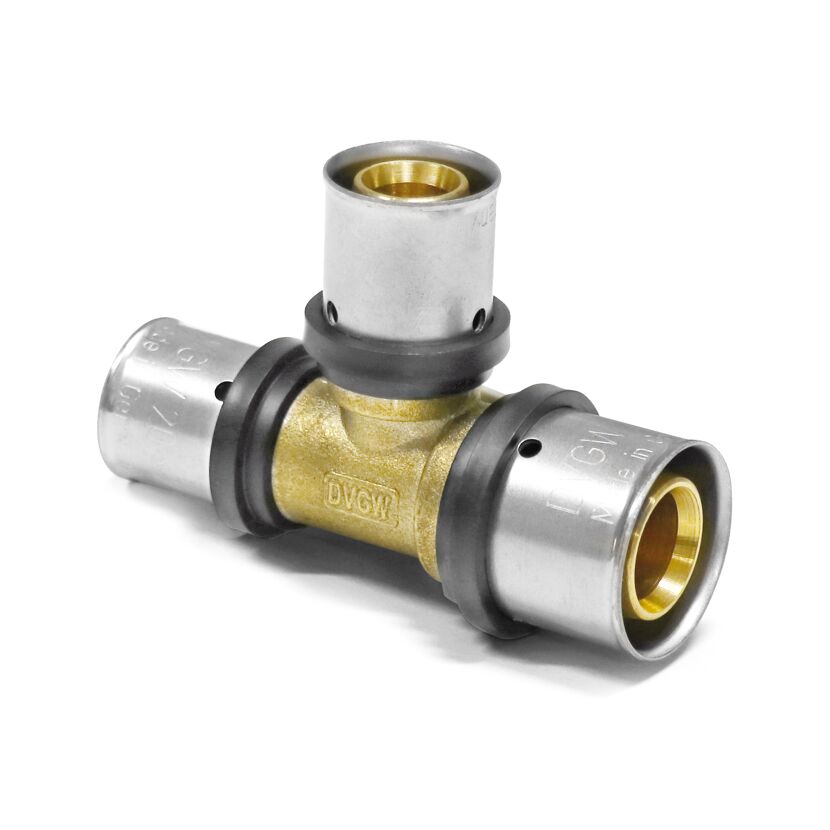 Pressfitting-T-Stück reduziert 20 x 2,0 - 16 x 2,0 mm