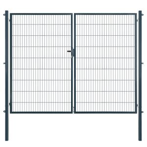 Doppeltor 'Essential' anthrazit 300 x 180 cm, mit Zaunanschluss