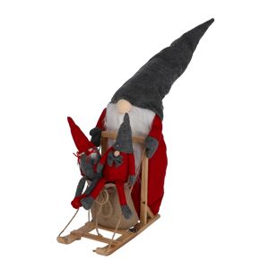 Wichtel auf LED-Schlitten 50 cm