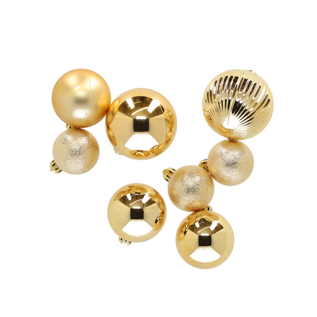 Christbaumschmuck-Set goldfarben 100 Stück