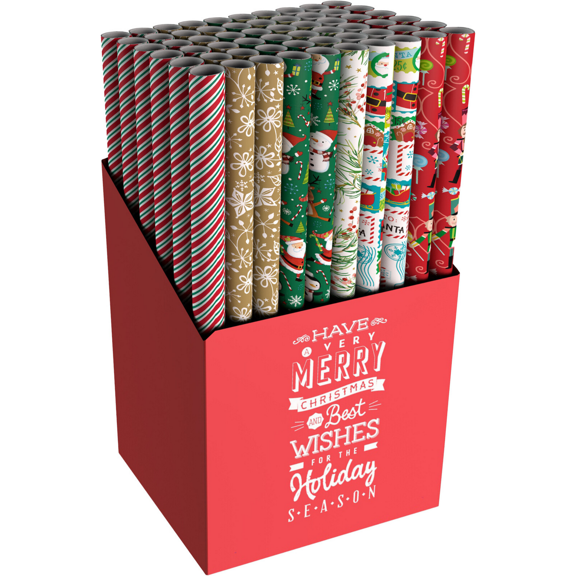 Geschenkpapier bunt sortiert