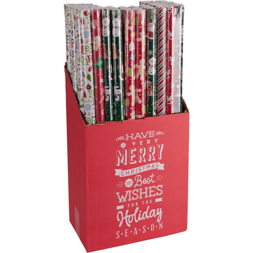 Geschenkpapier bunt sortiert