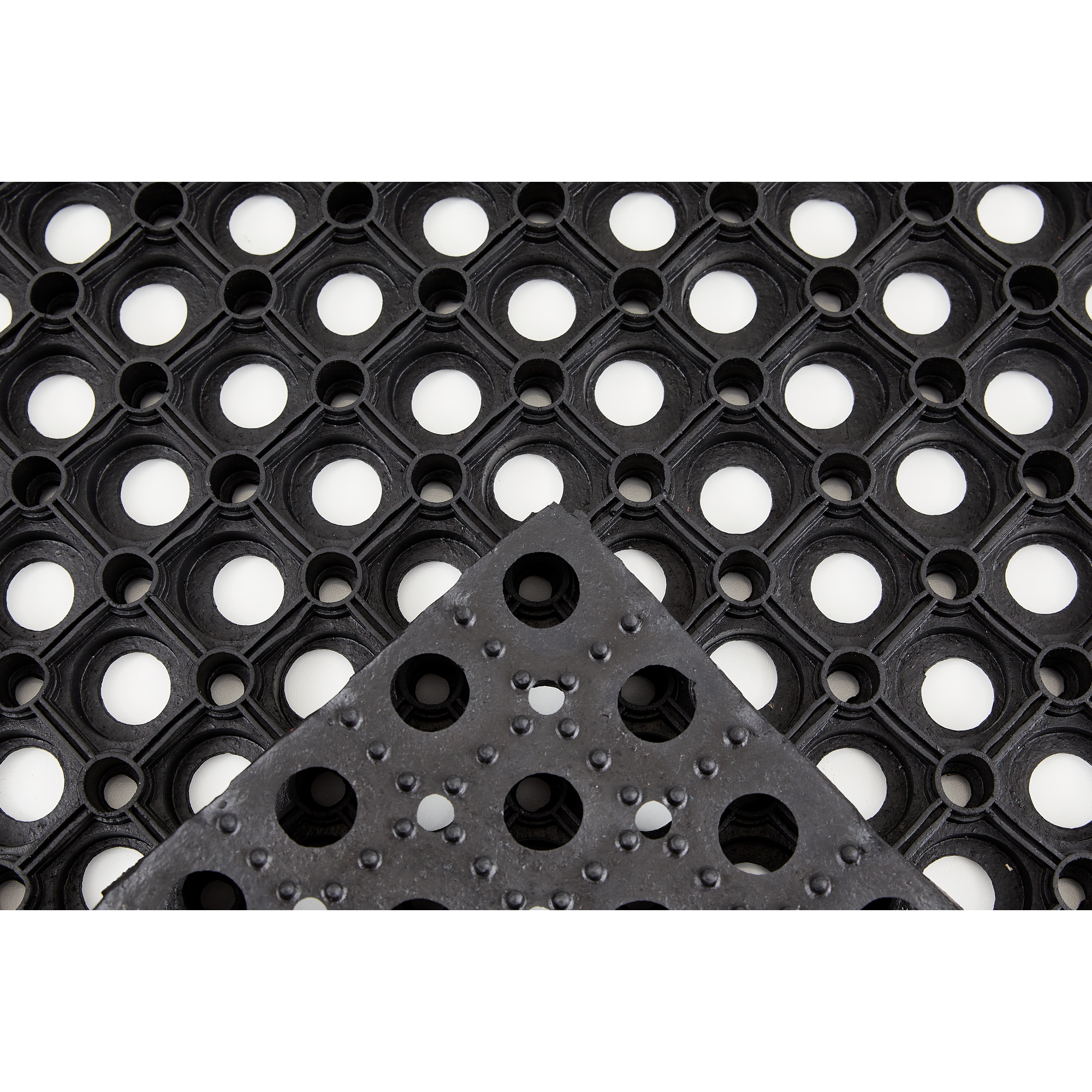 Gummiringmatte schwarz 80 x 120 cm