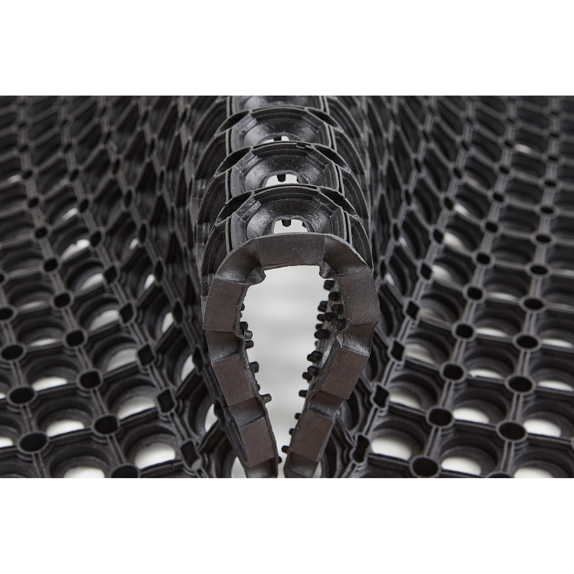 Gummiringmatte schwarz 80 x 120 cm