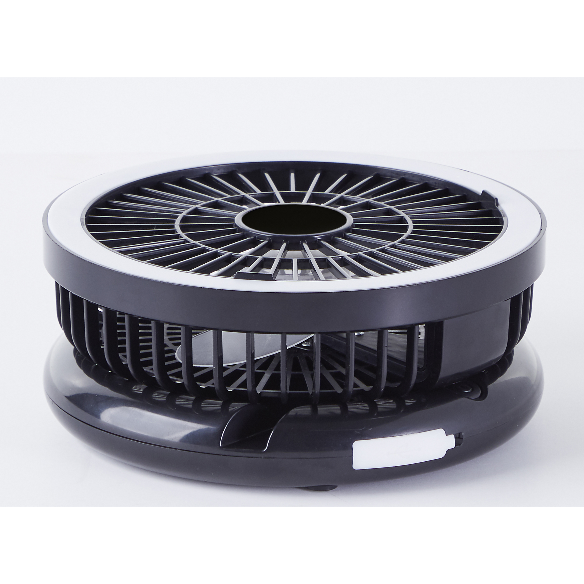 Tischleuchte 'Vesto' schwarz Ø 18,9 x 27,5 cm mit Ventilator