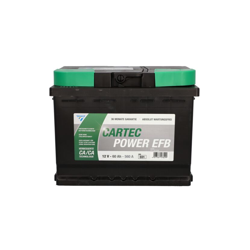 Autobatterie 'Power EFB' 12 V 60 Ah 560 A