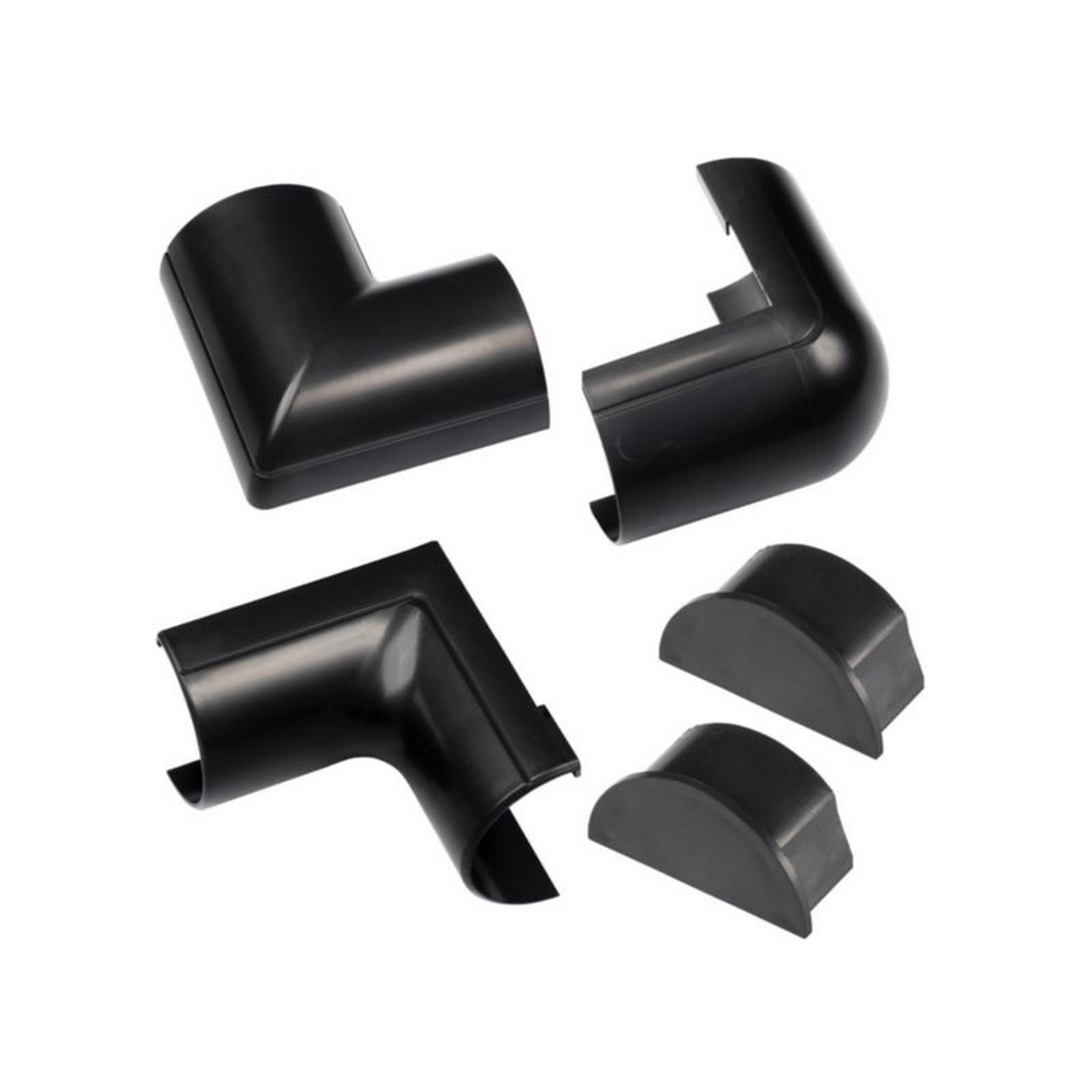 Verbindungsset für Kabelkanal schwarz 50 x 25 mm, 5-teilig