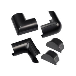 Verbindungsset für Kabelkanal schwarz 50 x 25 mm, 5-teilig