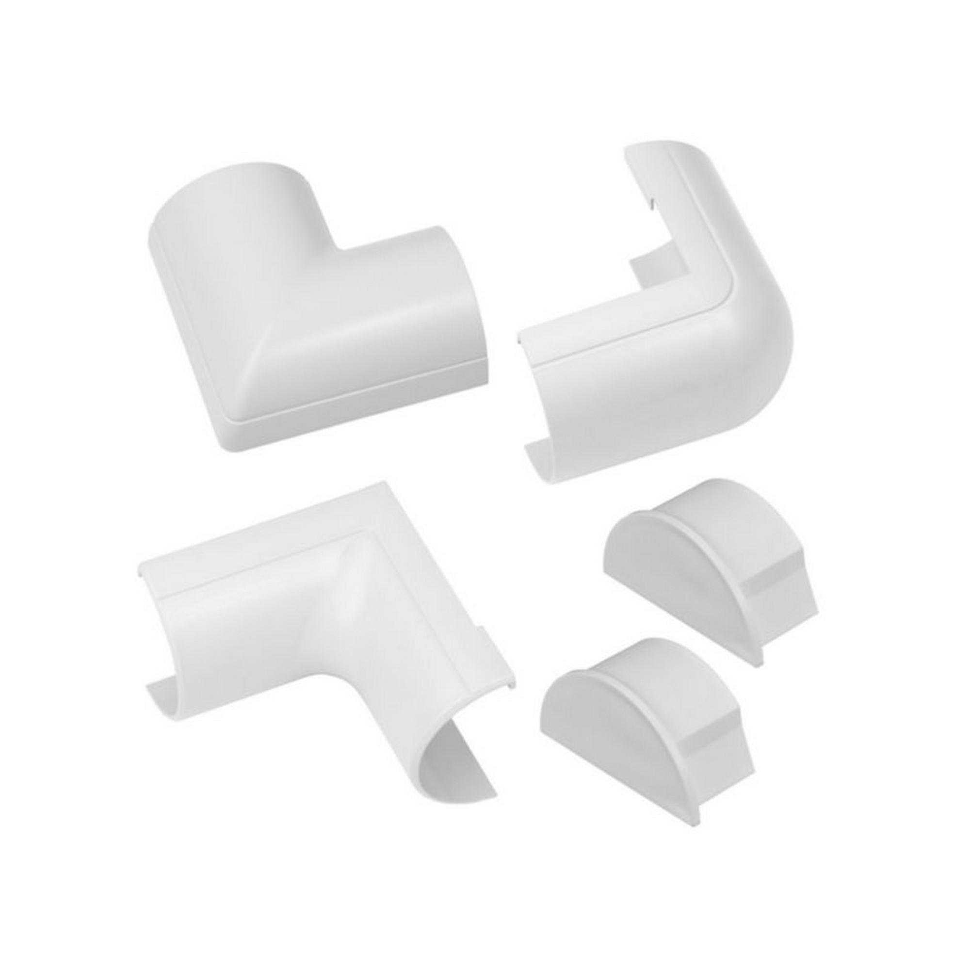 Verbindungsset für Kabelkanal weiß 50 x 25 mm, 5-teilig